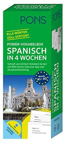 PONS Power-Vokabelbox Spanisch - Schnell und einfach Vokabeln lernen mit 800 Karten inklusive App und Aussprachetraining