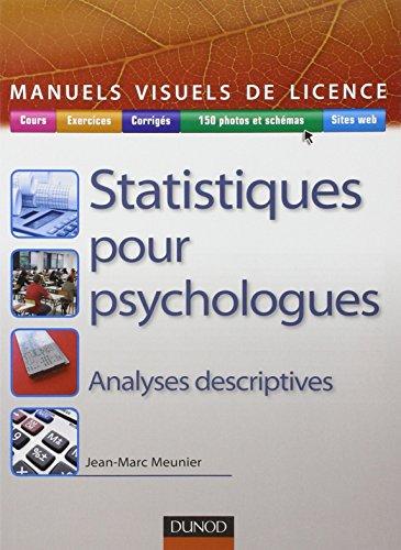 Statistiques pour psychologues : analyses descriptives