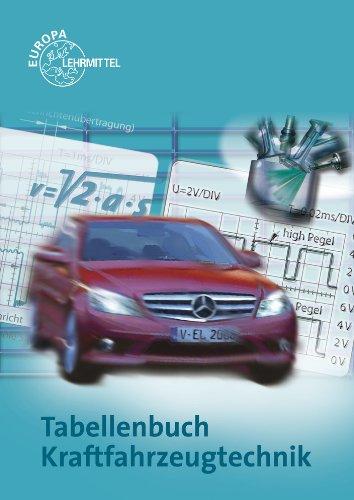 Tabellenbuch Kraftfahrzeugtechnik mit Formelsammlung: Tabellen, Formeln, Übersichten, Normen. Mit Formelsammlung. Mathematik, Betriebsführung, ... Elektrische Anlage, Vorschriften