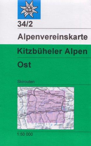 Kitzbüheler Alpen - Ost: Skirouten - Topographische Karte 1:50000