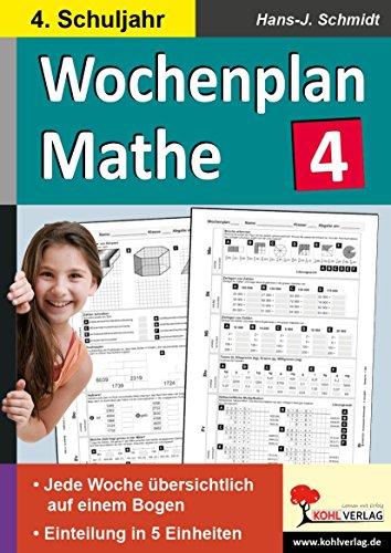 Wochenplan Mathe 4. Schuljahr: Jede Woche übersichtlich auf einem Bogen