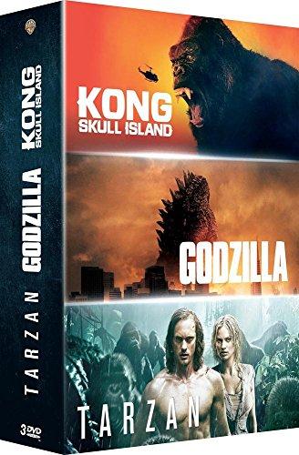 Coffret 3 films : godzilla ; kong ; tarzan [FR Import]