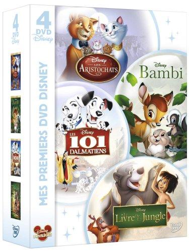 Coffret mes premiers DVD disney : les 101 dalmatiens ; les aristochats ; le livre de la jungle ; bambi [FR Import]