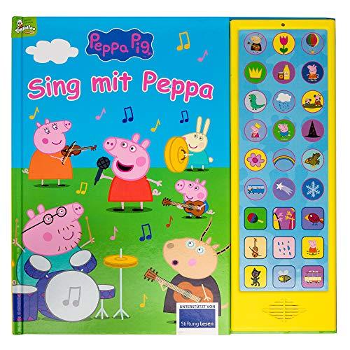 Peppa Pig - Sing mit Peppa Pig - 27-Button-Soundbuch mit 24 Seiten für Kinder ab 3 Jahren - mit bekannten Kinderliedern und Geräuschen