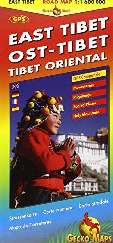 Ost-Tibet Strassenkarte 1:1 600 000: East Tibet / Tibet oriental; Monasteries, Pilgrimage, Sacred Places, GPS-Compatible / Index (Road Map)