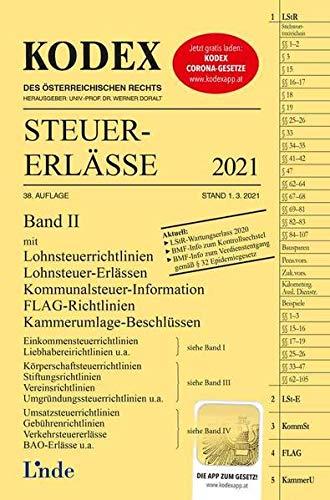 KODEX Steuer-Erlässe 2021, Band II (Kodex des Österreichischen Rechts)