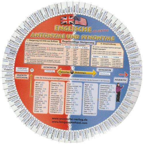 Language Wheels. Englische Adjektive (Antonyme und Synonyme) Drehschreibe