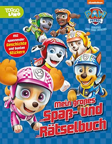 PAW Patrol • Mein großes Spaß- und Rätselbuch: Mit spannender Geschichte und bunten Stickern | Ab 4 Jahren