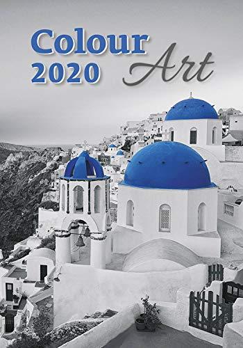 Colour Art Calendar - Calendars 2019 - 2020 Wall Calendar - Photo Calendar - 12 Month Calendar by Helma (Multilingual Edition)