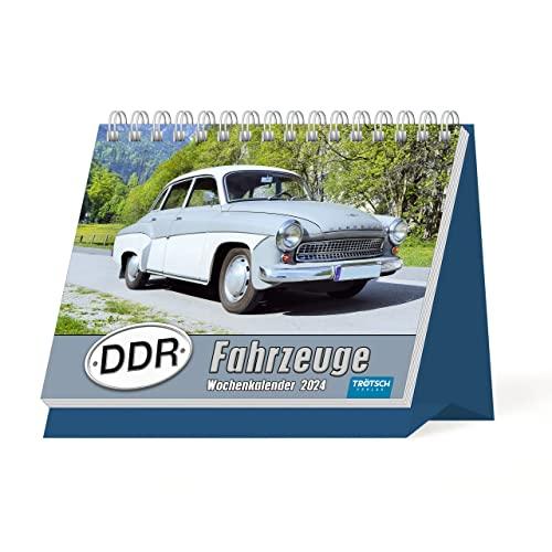 Trötsch Aufstellwochenkalender DDR Fahrzeuge 2024: Aufstellkalender Tischkalender (Technikkalender)