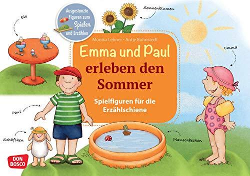 Emma und Paul erleben den Sommer.: Einfaches Figurentheater für Kita & Krippe: Ausgestanzte Figuren, Kulissen, Textheft – sofort losspielen! ... Erzählschiene: Emma und Paul Geschichten.)