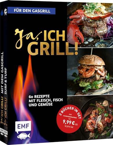 Ja, ich grill! – Für den Gasgrill: Doppelt gut – 2 Bücher im Set: 60 Rezepte mit Fleisch, Fisch und Gemüse – mit allen Grundlagen zum Grillen