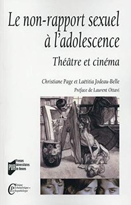 Le non-rapport sexuel à l'adolescence : théâtre et cinéma