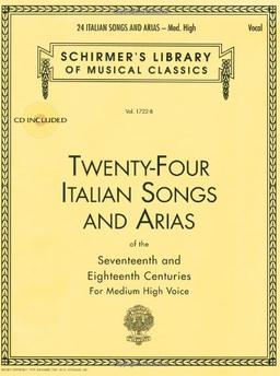 24 Italian Songs + Arias. Gesang Hoch, Klavier