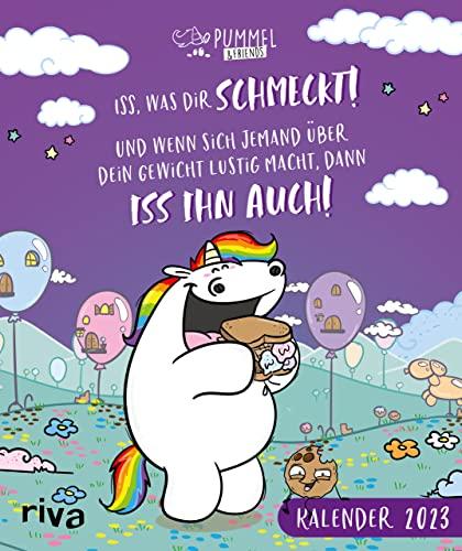 Iss, was dir schmeckt – Pummeleinhorn-Wandkalender 2023: Das perfekte Geschenk für alle Einhorn-Fans