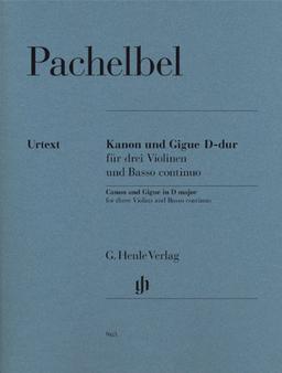 Kanon und Gigue D-dur für 3 Violinen und Basso continuo; Klavierauszug mit Stimmen