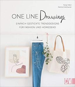 One Line Drawings – Einfach gestickte Trenddesigns für Fashion und Homedeko. Kleidung und Homeaccessoires pimpen mit angesagten Motiven, die aus nur einer Linie bestehen. Neu 2021.