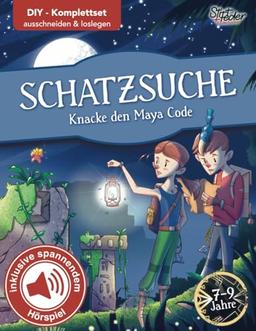 Schatzsuche "Knacke den Maya-Code" inkl. spannendem Hörspiel für Kinder von 7-9 Jahren: Das fertige Schnitzeljagd-Komplettpaket