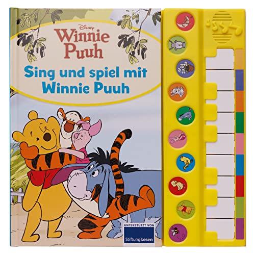 Disney Winnie Puuh - Sing und spiel mit Winnie Puuh - Liederbuch mit Klaviertastatur - Vor- und Nachspielfunktion - 10 beliebte Kinderlieder - Soundbuch: Tönendes Buch