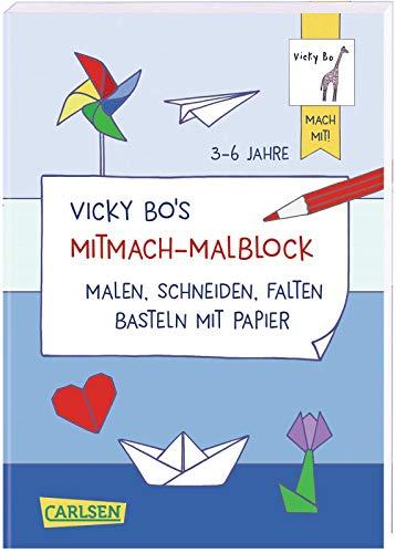 Vicky Bo's Mitmach-Malblock Papier: Malen, Schneiden, Falten, Basteln