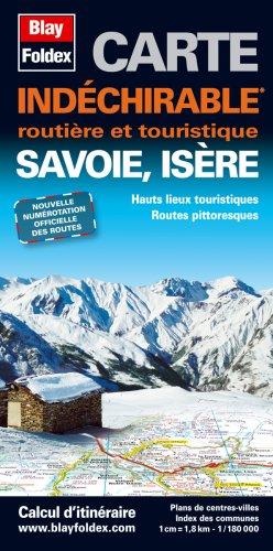 Savoie (73), Isère (38). Carte Départementale, Routière et Touristique (échelle : 1/180 000)