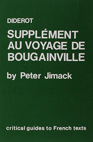 Diderot: Supplement Au Voyage De Bougainville (Critical Guides to French Texts, Band 75)