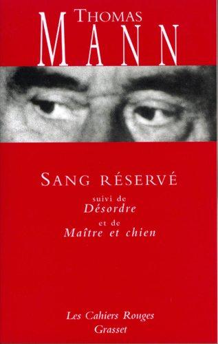 Sang réservé. Désordre. Maître et chien