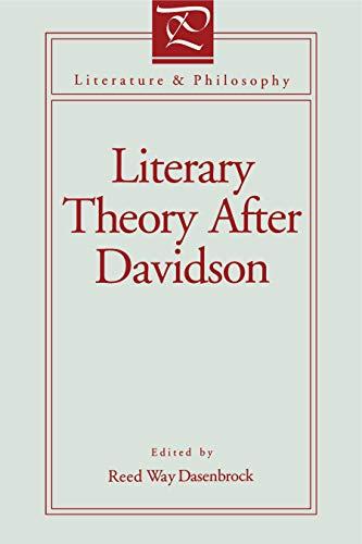 Literary Theory After Davidson (Literature & Philosophy)