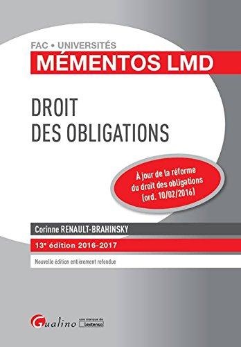 Droit des obligations : 2016-2017