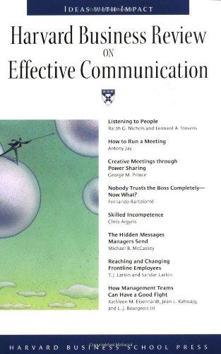 Harvard Business Review on Effective Communication