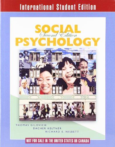 Social Psychology (Ise 2nd Edition)