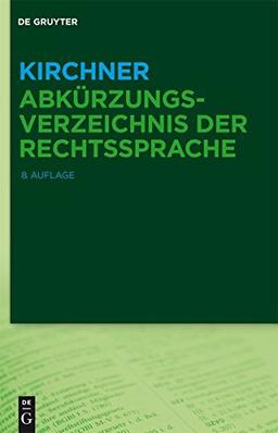 Kirchner - Abkürzungsverzeichnis der Rechtssprache