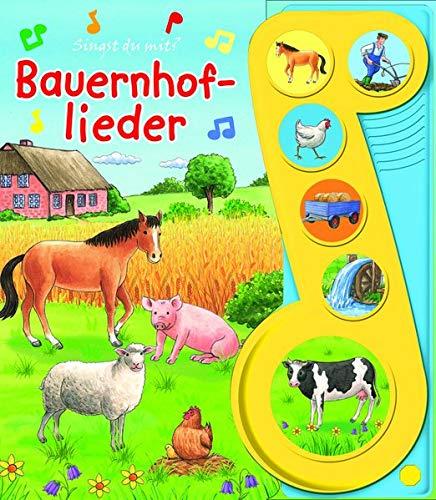 Bauernhof-Lieder - Liederbuch mit Sound - Pappbilöderbuch mit 6 Melodien