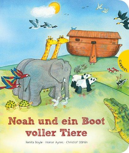 Noah und ein Boot voller Tiere