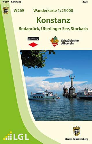 W269 Wanderkarte 1:25 000 Konstanz: Bodanrück, Überlinger See, Stockach