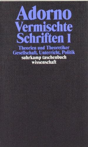 Gesammelte Schriften in 20 Bänden: Band 20: Vermischte Schriften. (2 Bde.): 2 Bände. (suhrkamp taschenbuch wissenschaft)