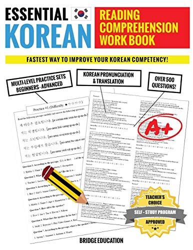 Essential Korean Reading Comprehension Workbook: Multi-Level Practice Sets With Over 500 Questions (Beginner Korean)