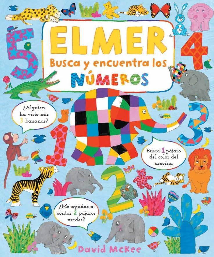 Elmer. Libro de cartón - Busca y encuentra los números de Elmer (Pequeñas manitas)