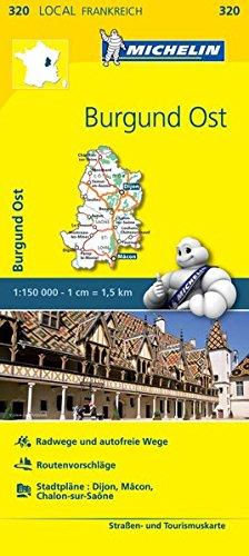 Michelin Burgund Ost: Straßen- und Tourismuskarte 1:150.000 (MICHELIN Localkarten)