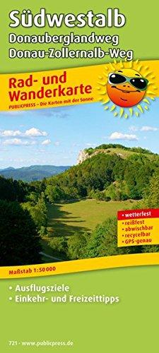 Südwestalb, Donauberglandweg, Donau-Zollernalb-Weg: Rad- und Wanderkarte mit Ausflugszielen, Einkehr- & Freizeittipps, wetterfest, reißfest, abwischbar, GPS-genau. 1:50000