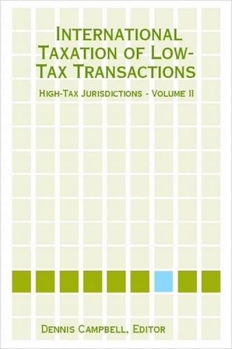 International Taxation of Low-tax Transactions - High-tax Jurisdictions