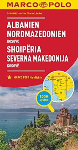 MARCO POLO Länderkarte Albanien, Nordmazedonien 1:500 000: Kosovo (MARCO POLO Länderkarten)