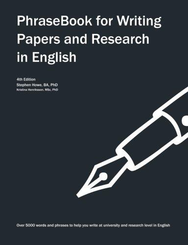 PhraseBook for Writing Papers and Research in English