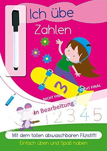 Lernheft mit Stift - Zahlen: Lernheft mit abwischbarem Filzsstift