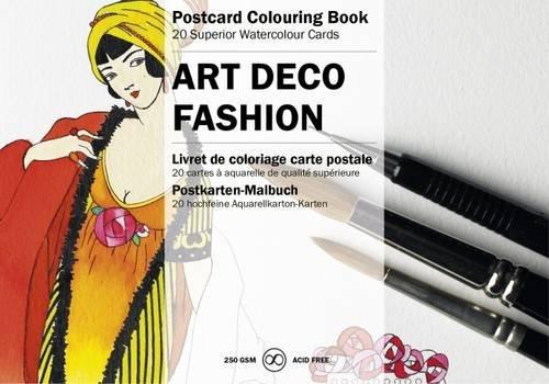 Art Deco Fashion: Postcard Colouring Book / Postkarten - Malbuch