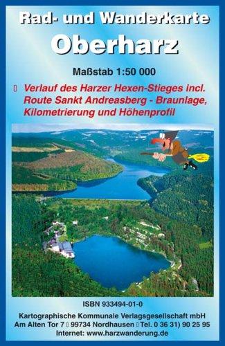 Rad- und Wanderkarte Oberharz: Massstab 1:50000