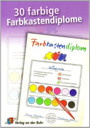 30 farbige Farbkastendiplome