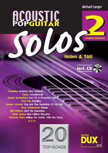 Acoustic Pop Guitar Solos 2: Noten & TAB - medium/advanced