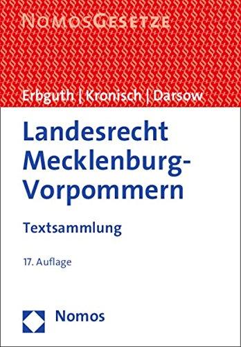 Landesrecht Mecklenburg-Vorpommern: Textsammlung, Rechtsstand: 15. Februar 2015