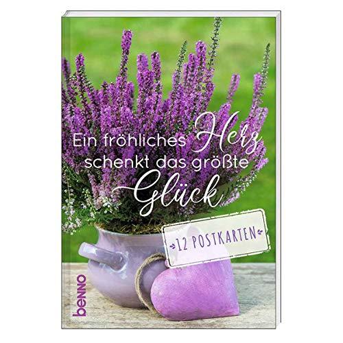 Postkartenbuch »Ein fröhliches Herz schenkt das größte Glück«: 12 Postkarten mit Besenheidemotiven